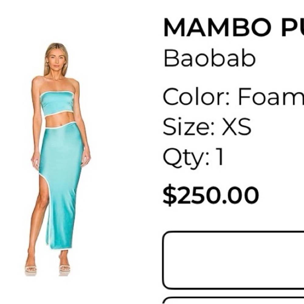 Baobab Collection Blue Skirt Set XS - Picture 2 of 4
